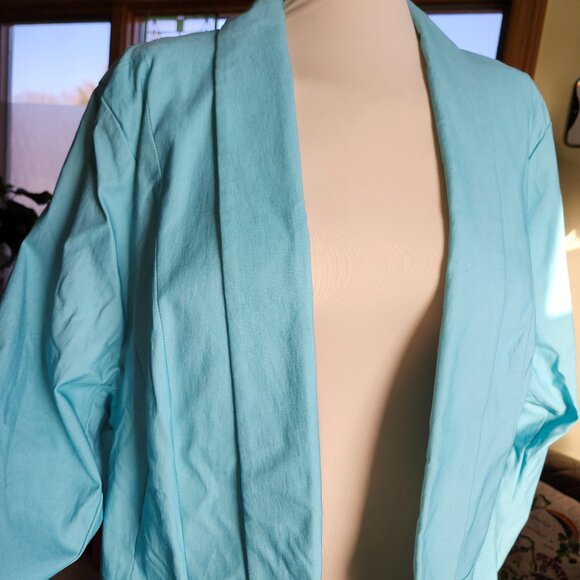 25108 NWT!!!  Torrid Cutaway Aqua Blazer Size 4X MSPR $58 - Picture 3 of 11